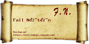 Fall Nátán névjegykártya